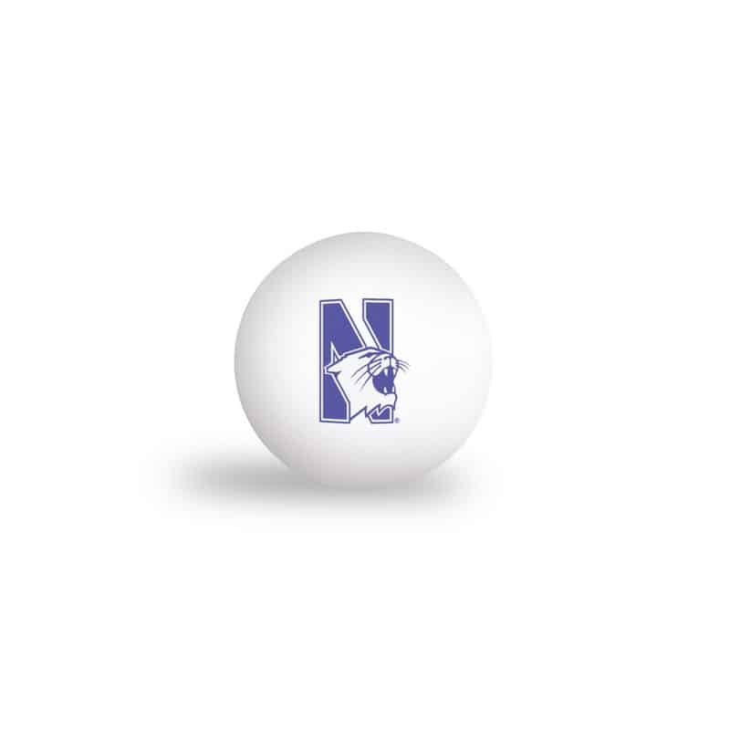 Northwestern Wildcats PING PONG BALLS - 6 pack with N-Cat Design