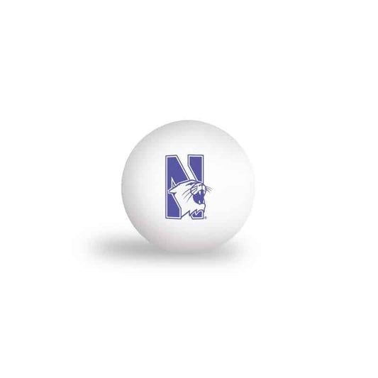 Northwestern Wildcats PING PONG BALLS - 6 pack with N-Cat Design