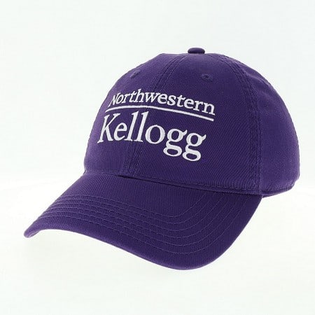 Northwestern University Wildcats Legacy Unconstructed Adjustable Purple Hat with Kellogg Design-2