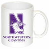 Northwestern University Wildcats 11 oz. White Ceramic Coffee Mug with Grandma Design