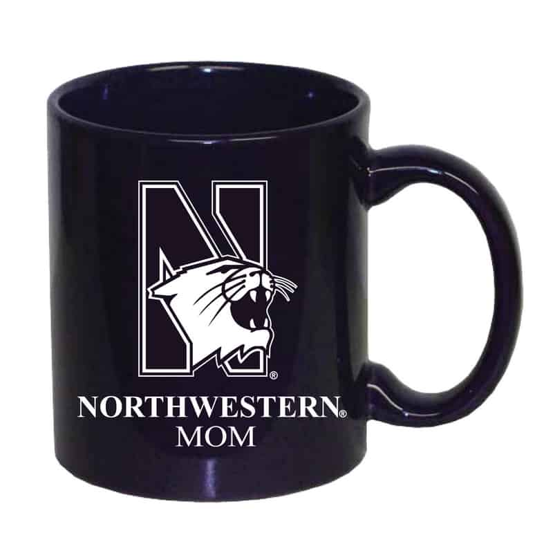 Northwestern University Wildcats 11 oz. Purple Ceramic Coffee Mug with MOM Design