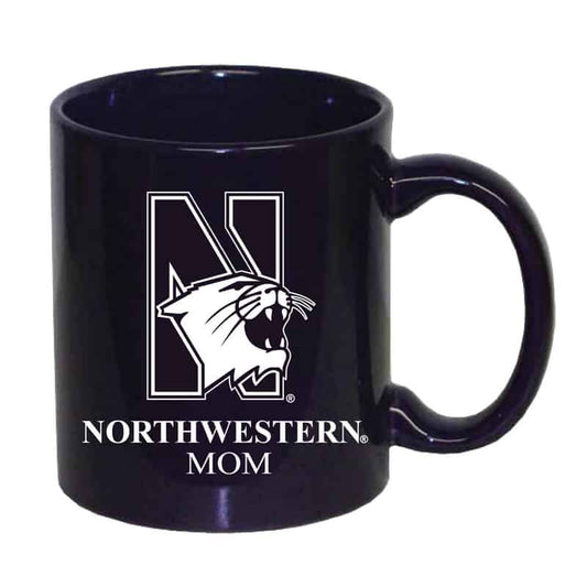 Northwestern University Wildcats 11 oz. Purple Ceramic Coffee Mug with MOM Design