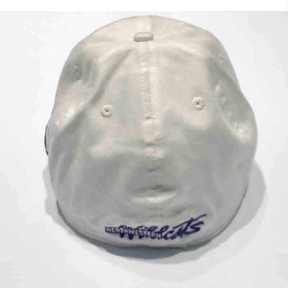 Northwestern University Wildcats White Unconstructed Flexfit Adidas Hat With Stylized N Design - back