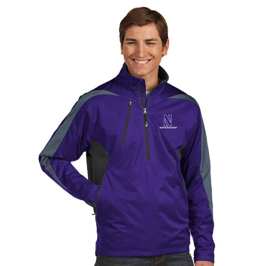 Northwestern University Wildcats Men's Antigua Discover Light Weight Rain Jacket in Purple