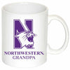 Northwestern University Wildcats 11 oz. White Ceramic Coffee Mug with Grandpa Design