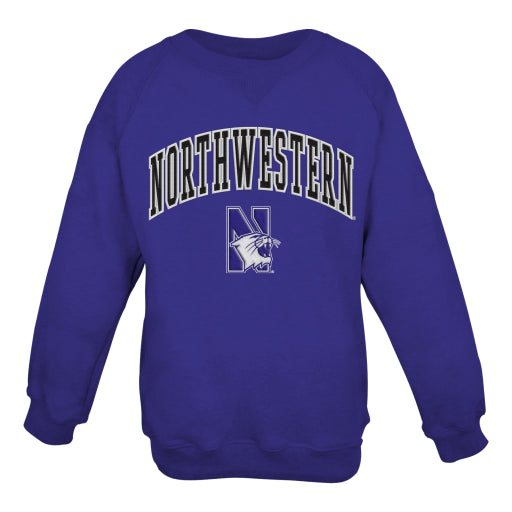 Adult Crewneck Sweatshirt  with Tackle Twill Sewn on Lettering