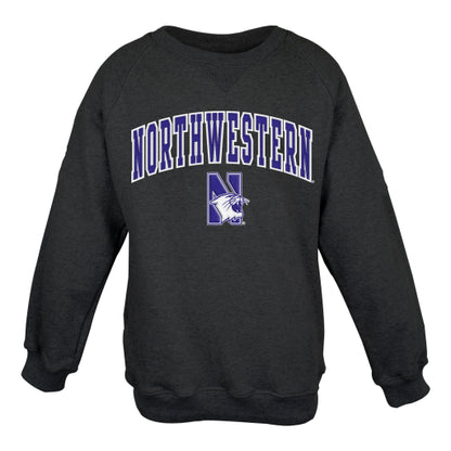 Campus,Gear,chicago,sports,Northwestern,Wildcats,NW,Willie,university,NU,Youth-Crewneck-Sweatshirt--with-Tackle-Twill-Sewn-on-Lettering,Sweatshirts,Crewneck