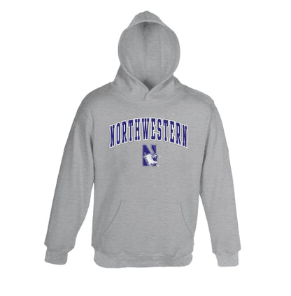 Adult Hooded Sweatshirt  with Tackle Twill Sewn on Lettering