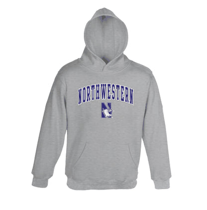 Adult Hooded Sweatshirt  with Tackle Twill Sewn on Lettering