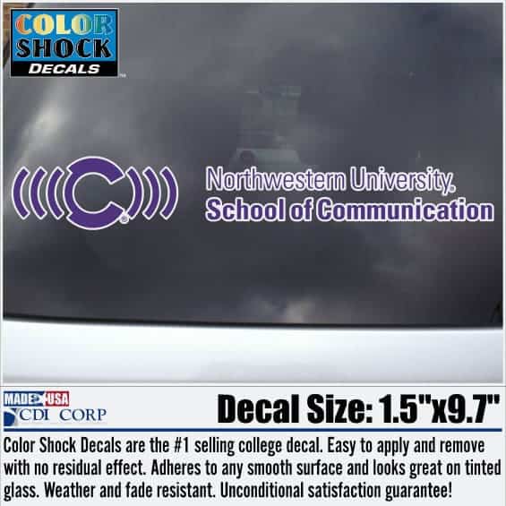 Northwestern University Communication Design Outside Application Decal