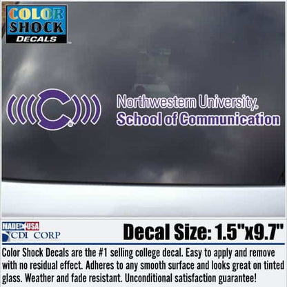 Northwestern University Communication Design Outside Application Decal