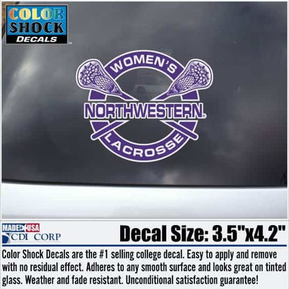 Northwestern University Wildcats Women's Lacrosse Outside Application Decal