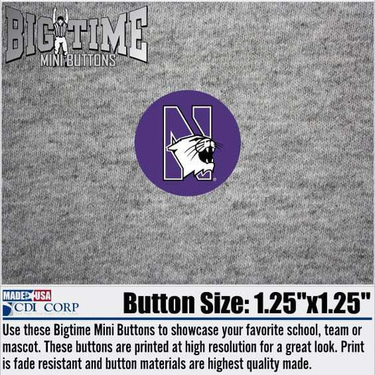 Northwestern University Button with N-cat Design 1.25"