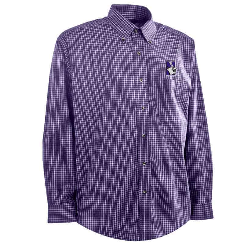 Northwestern University Wildcats Antigua Men's Dress Shirt Esteem