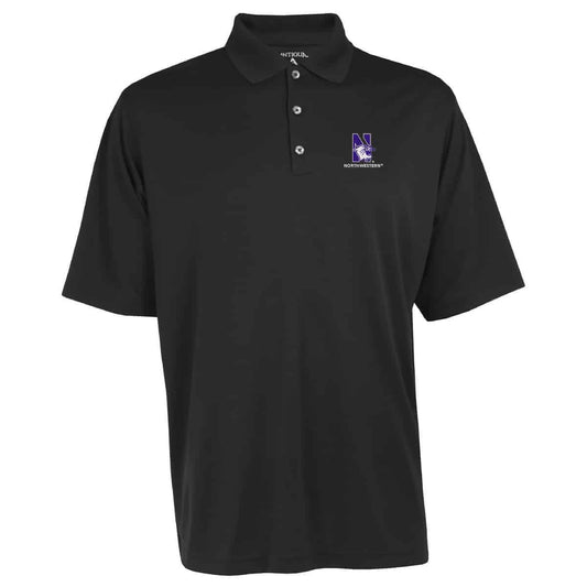 Northwestern Widcats Antigua  Men's Black Polo Shirt    Exceed 100209