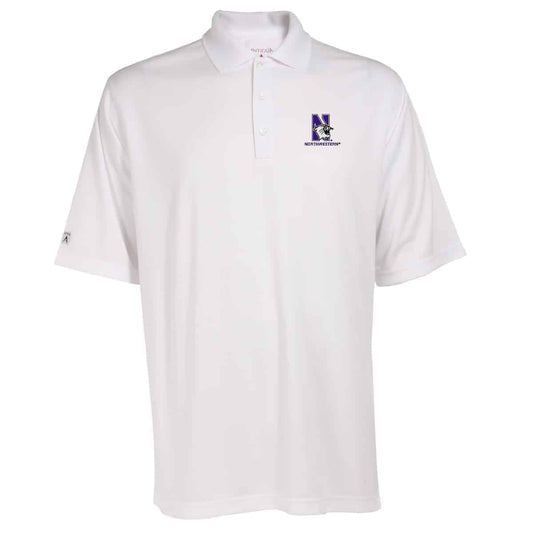 Northwestern Widcats Antigua  Men's White Polo Shirt    Exceed 100210