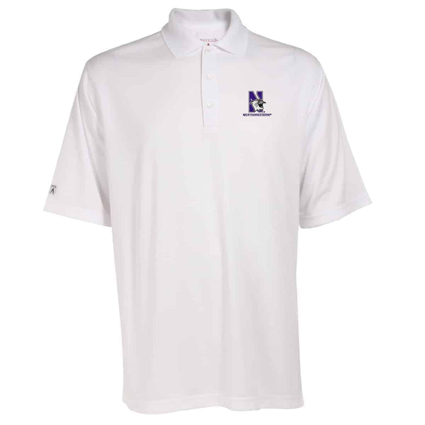 Northwestern Widcats Antigua  Men's White Polo Shirt    Exceed 100210