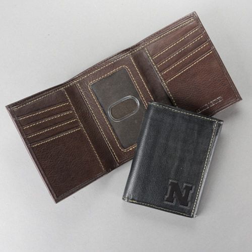 Northwestern Widcats Leather Trifold Wallet