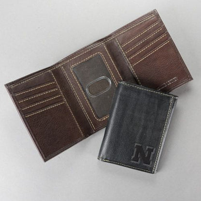 Northwestern Widcats Leather Trifold Wallet