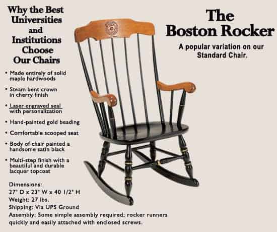 Northwestern Widcats Boston Rocker