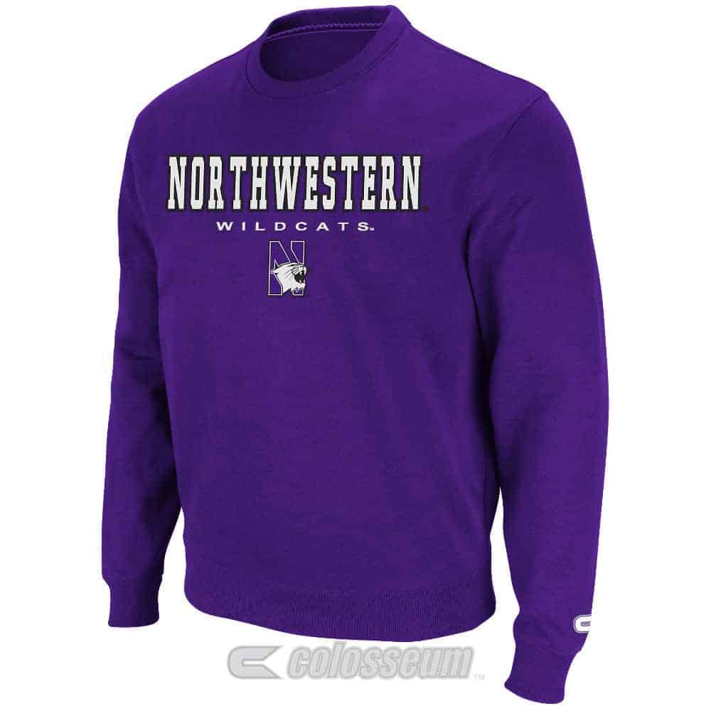Northwestern Wildcats Colosseum Men's Purple Automatic Crewneck