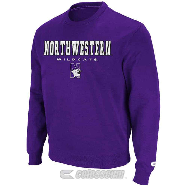 Northwestern Wildcats Colosseum Men's Purple Automatic Crewneck