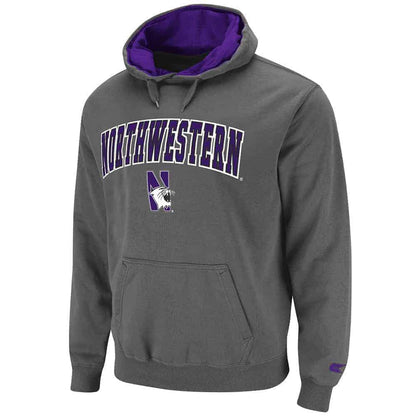 Northwestern Wildcats Colosseum Men's Charcoal Grey Automatic Pullover Hoodie