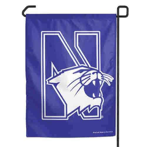Northwestern Wildcats Purple Garden Flag with N-Cat Design