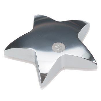 Northwestern Wildcats Mascot Design Silver Medallion Star Paperweight