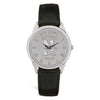 Northwestern Wildcats Mascot Design Silver Medallion Mens Wristwatch