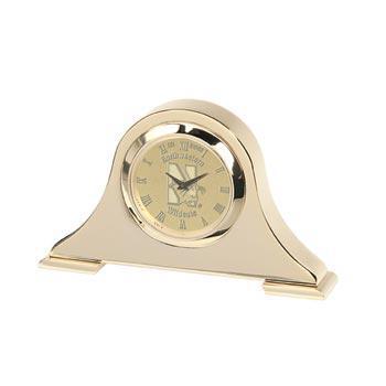 Northwestern Wildcats Mascot Design Gold Medallion Napoleon Desk Clock