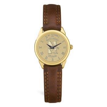 Northwestern Wildcats Mascot Design Gold Medallion Ladies Wristwatch