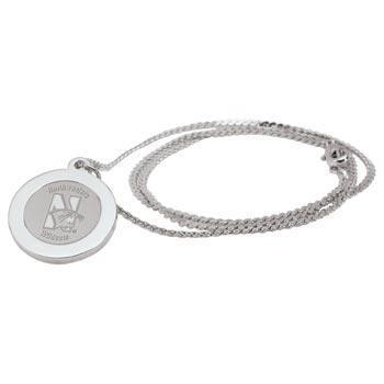 Northwestern Wildcats Mascot Design Silver Medallion Pendant Necklace