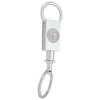 Northwestern Wildcats Mascot Design Silver Medallion Two Sectional Key Ring