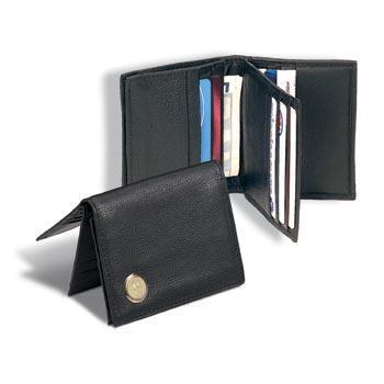 Northwestern Wildcats Mascot Design Gold Medallion Credit/Business Card Wallet