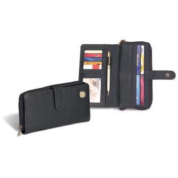 Northwestern Wildcats Mascot Design Gold Medallion Ladies Wallet