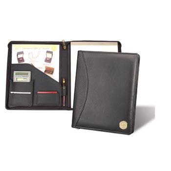 Northwestern Wildcats Mascot Design Gold Medallion Garment Leather Portfolio