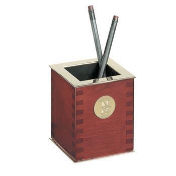 Northwestern Wildcats Mascot Design Gold Medallion Pencil Caddy