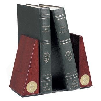 Northwestern Wildcats Mascot Design Gold Medallion Bookends
