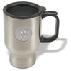 Northwestern Wildcats Mascot Design Silver Medallion Travel Mug