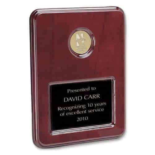 Northwestern Wildcats Mascot Design Gold Medallion Piano Wood Finish Plaque