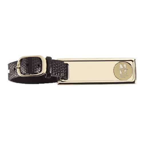 Northwestern Wildcats Mascot Design Gold Medallion Luggage Tag