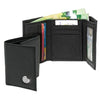 Northwestern Wildcats Mascot Design Silver Medallion bi-fold Wallet