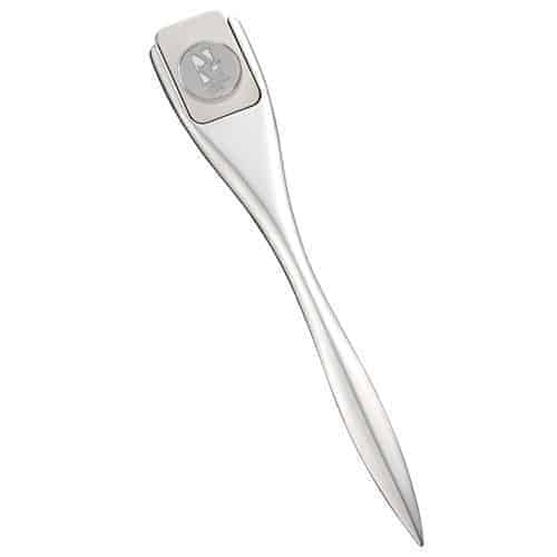 Northwestern Wildcats Mascot Design Silver Medallion Polished Silver-tone Letter Opener