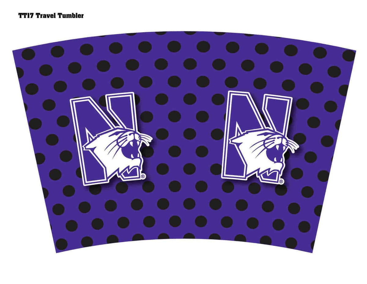 Northwestern Wildcats Polka Dot Travel Tumbler