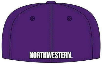 Northwestern Wildcats Purple Fitted Hat with Stylized N-Cat Design