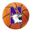 Northwestern Wildcats Outside Application Decal with N-cat on a Full Color Basketball Image 6" x 6"