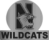 Northwestern Wildcats Auto Badge with N-Cat Wildcats Design