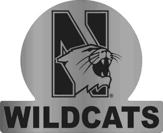 Northwestern Wildcats Auto Badge with N-Cat Wildcats Design