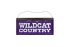 Northwestern Wildcats Rectangular Vintage Tin Sign with "Wildcat Country" Design